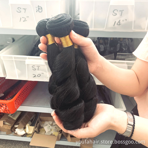 Free Sample 10A Unprocessed 100% Mink Brazilian Virgin Human Hair Bundles Loose Wave Wholesale Raw Cuticle Aligned Hair Vendor